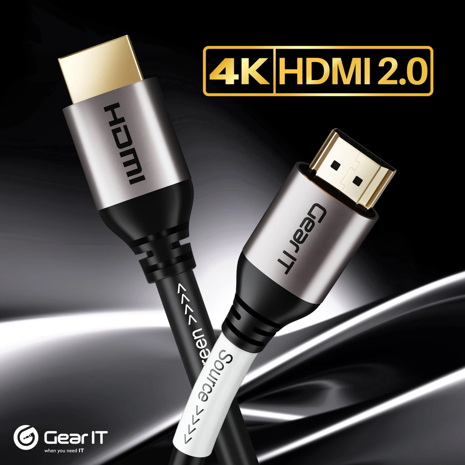4K HDMI Cable With Signal Booster CL3 Rated - HDMI 2.0b - 4K@60hz, Black(Gearit Hdmi Cable With Signal Booster Cl3 Rated Hdmi 2 0b 4k 60hz Black) 2 4K HDMI Cable With Signal Booster CL3 Rated - HDMI 2.0b - 4K@60hz, Black(Gearit Hdmi Cable With Signal Booster Cl3 Rated Hdmi 2 0b 4k 60hz Black) - Image 2
