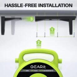 14AWG Retractable Cord Reel With Ceiling Mount, 45 Feet(Gearit 14 Awg 11 Amps 45 Feet Retractable Power Extension Cord Reel With Ceiling Mount Ul Listed 3 Outlets) 13 14AWG Retractable Cord Reel With Ceiling Mount, 45 Feet(Gearit 14 Awg 11 Amps 45 Feet Retractable Power Extension Cord Reel With Ceiling Mount Ul Listed 3 Outlets) -GEARit Store 45FT Reel 7