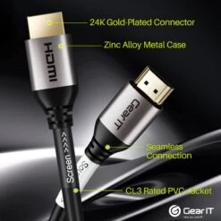 4K HDMI Cable With Signal Booster CL3 Rated - HDMI 2.0b - 4K@60hz, Black(Gearit Hdmi Cable With Signal Booster Cl3 Rated Hdmi 2 0b 4k 60hz Black) 19 4K HDMI Cable With Signal Booster CL3 Rated - HDMI 2.0b - 4K@60hz, Black(Gearit Hdmi Cable With Signal Booster Cl3 Rated Hdmi 2 0b 4k 60hz Black) -GEARit Store 4 C
