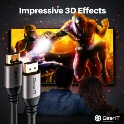 4K HDMI Cable CL3 Rated - HDMI 2.0b - 4K@60hz, Black(Gearit 4k Hdmi Cable Cl3 Rated Hdmi 2 0b 4k 60hz Black) -GEARit Store 5 B a3b1706b abd4 4599 a712 1b273fcd0048