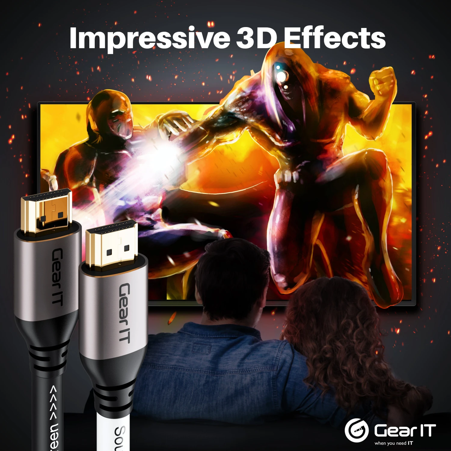 4K HDMI Cable With Signal Booster CL3 Rated - HDMI 2.0b - 4K@60hz, Black(Gearit Hdmi Cable With Signal Booster Cl3 Rated Hdmi 2 0b 4k 60hz Black) 13 4K HDMI Cable With Signal Booster CL3 Rated - HDMI 2.0b - 4K@60hz, Black(Gearit Hdmi Cable With Signal Booster Cl3 Rated Hdmi 2 0b 4k 60hz Black) - Image 13