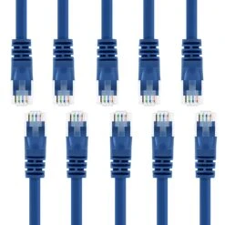 Cat5e Ethernet Patch Cable - Snagless RJ45, Stranded, 350Mhz, UTP, Pure Bare Copper Wire, 24AWG - Blue(Gearit Cat5e Ethernet Patch Cable Snagless Rj45 Stranded 350mhz Utp Pure Bare Copper Wire 24awg Blue) -GEARit Store 711sIYKRimL. SL1500 b9bf70a5 80de 47d7 a7b2 166eb42b1252