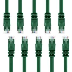 Cat6 Ethernet Patch Cable - Snagless RJ45, Stranded, 550Mhz, UTP, Pure Bare Copper Wire, 24AWG- Green(Gearit Cat6 Ethernet Patch Cable Snagless Rj45 Stranded 550mhz Utp Pure Bare Copper Wire 24awg Green) -GEARit Store 71POi7XFuQL. SL1500