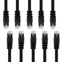 Cat5e Ethernet Patch Cable - Snagless RJ45, Stranded, 350Mhz, UTP, Pure Bare Copper Wire, 24AWG - Black(Gearit Cat5e Ethernet Patch Cable Snagless Rj45 Stranded 350mhz Utp Pure Bare Copper Wire 24awg Black) -GEARit Store 71VRgV3wHdL. SL1500