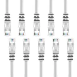 Cat6 Ethernet Patch Cable - Snagless RJ45, Stranded, 550Mhz, UTP, Pure Bare Copper Wire, 24AWG- White(Gearit Cat6 Ethernet Patch Cable Snagless Rj45 Stranded 550mhz Utp Pure Bare Copper Wire 24awg White) -GEARit Store 71h2CUGgONL. SL1500
