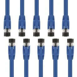 Cat8 Ethernet Patch Cable - S/FTP - 24 AWG - 10Gbps/25Gbps/40Gpbs, 2GHz 2000Mhz, Blue(Gearit Cat8 Ethernet Patch Cable S Ftp 24awgm 10gbps 25gbps 40gpbs 2ghz 2000mhz Category8 Blue) 18 Cat8 Ethernet Patch Cable - S/FTP - 24 AWG - 10Gbps/25Gbps/40Gpbs, 2GHz 2000Mhz, Blue(Gearit Cat8 Ethernet Patch Cable S Ftp 24awgm 10gbps 25gbps 40gpbs 2ghz 2000mhz Category8 Blue) -GEARit Store 71k31qikjJL. SL1500