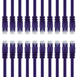 Cat6 Ethernet Patch Cable - Snagless RJ45, Stranded, 550Mhz, UTP, Pure Bare Copper Wire, 24AWG- Purple(Gearit Cat6 Ethernet Patch Cable Snagless Rj45 Stranded 550mhz Utp Pure Bare Copper Wire 24awg Purple) -GEARit Store 81 E79FxM7L. SL1500