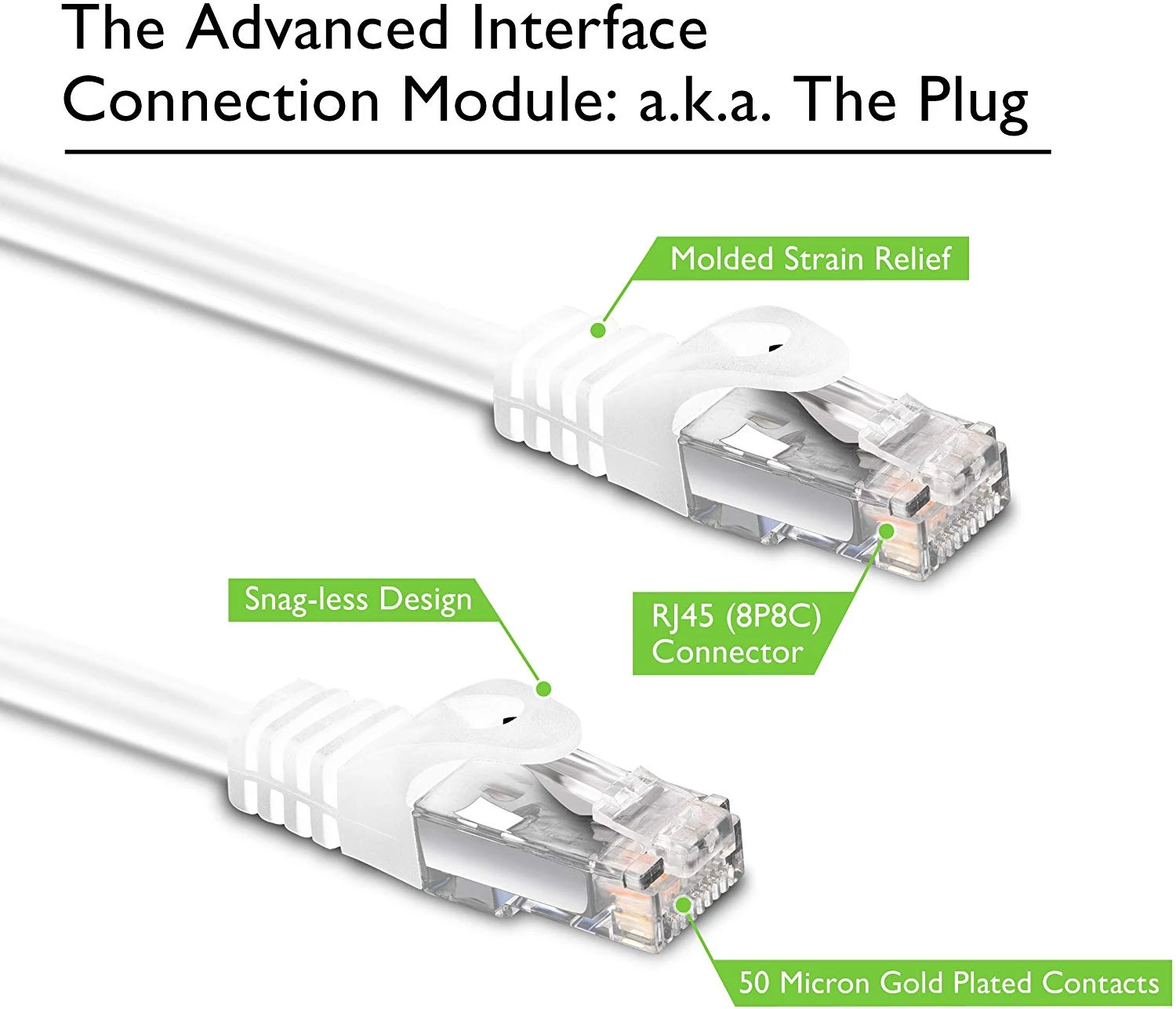 Flexible Soft Boot Cat6 Ethernet Patch Cable, White(Gearit Cat6 Ethernet Patch Cable Premium Flexible Soft Tab Snagless Rj45 Stranded 550mhz Utp Pure Bare Copper Wire 24awg White) 2 Flexible Soft Boot Cat6 Ethernet Patch Cable, White(Gearit Cat6 Ethernet Patch Cable Premium Flexible Soft Tab Snagless Rj45 Stranded 550mhz Utp Pure Bare Copper Wire 24awg White) - Image 2