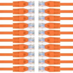 Flexible Soft Boot Cat6 Ethernet Patch Cable, Orange(Gearit Cat6 Ethernet Patch Cable Premium Flexible Soft Tab Snagless Rj45 Stranded 550mhz Utp Pure Bare Copper Wire 24awg Orange) -GEARit Store 814pK4zxaxL. SL1500
