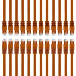 Cat6 Ethernet Patch Cable - Snagless RJ45, Stranded, 550Mhz, UTP, Pure Bare Copper Wire, 24AWG- Orange(Gearit Cat6 Ethernet Patch Cable Snagless Rj45 Stranded 550mhz Utp Pure Bare Copper Wire 24awg Orange) -GEARit Store 814sYT0C5GL. SL1500