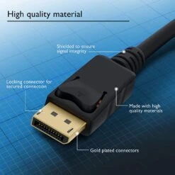 4K DisplayPort Cable - 4K@60Hz / QHD 1440p@144Hz / FHD 1080p@144Hz(Gearit Displayport To Displayport Cable Dp To Dp Gold Plated 4k Ready Black) -GEARit Store 818B PLUVML. SL1500 29ac4ed7 1e69 4f2f 94ac b58033638ba6