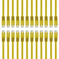 Cat6 Ethernet Patch Cable - Snagless RJ45, Stranded, 550Mhz, UTP, Pure Bare Copper Wire, 24AWG- Yellow(Gearit Cat6 Ethernet Patch Cable Snagless Rj45 Stranded 550mhz Utp Pure Bare Copper Wire 24awg Yellow) -GEARit Store 81AFKORIBAL. SL1500