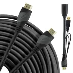 100 Feet 4K HDMI Cable, Black - CL3 Rated(Gearit Hdmi 1 4 High Speed Cable With Built In Signal Booster Cl2 Rated In Wall 4k Full Hd Ard 100 Feet 30 48 Meters)