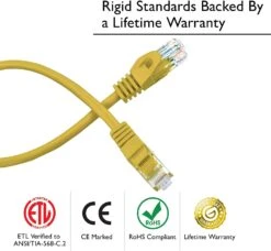 Flexible Soft Boot Cat6 Ethernet Patch Cable, Yellow(Gearit Cat6 Ethernet Patch Cable Premium Flexible Soft Tab Snagless Rj45 Stranded 550mhz Utp Pure Bare Copper Wire 24awg Yellow) 13 Flexible Soft Boot Cat6 Ethernet Patch Cable, Yellow(Gearit Cat6 Ethernet Patch Cable Premium Flexible Soft Tab Snagless Rj45 Stranded 550mhz Utp Pure Bare Copper Wire 24awg Yellow) -GEARit Store 81MFKiYTahL. AC SL1500