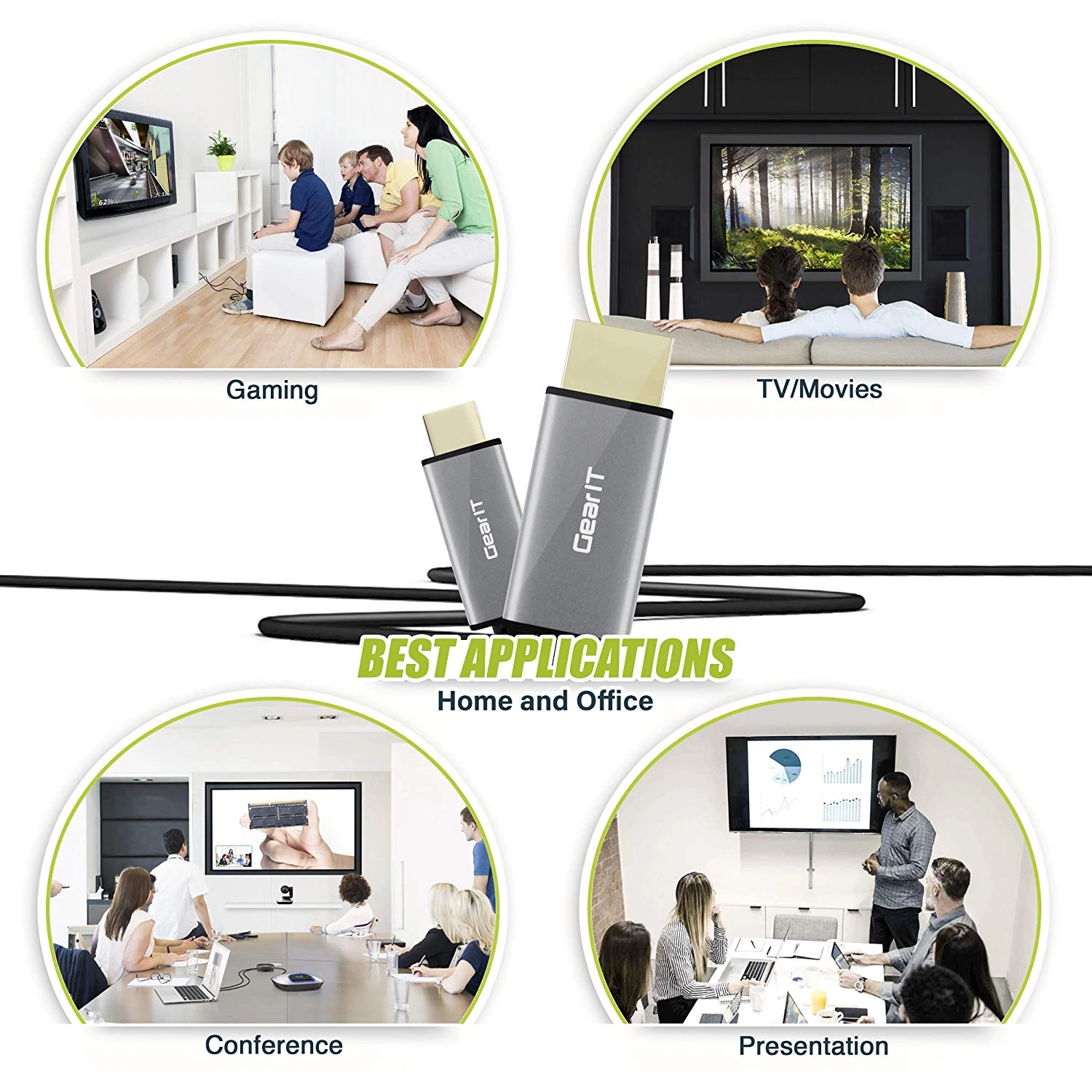 USB-C To HDMI Cable - Compatible With MacBook Pro, MacBook Air, IPad Pro(Gearit Usb C To Hdmi Cable Thunderbolt 3 Port Compatible Usb Type C 4k 60hz Compatible With Macbook Pro 2018 2017 Macbook Air Ipad Pro 2018 Surface Book 2 Samsung S10 And More) 7 USB-C To HDMI Cable - Compatible With MacBook Pro, MacBook Air, IPad Pro(Gearit Usb C To Hdmi Cable Thunderbolt 3 Port Compatible Usb Type C 4k 60hz Compatible With Macbook Pro 2018 2017 Macbook Air Ipad Pro 2018 Surface Book 2 Samsung S10 And More) - Image 7