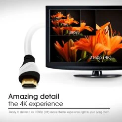 4K HDMI Cable - 35 Feet, 4K Resolution, White(Gearit 35 Feet 4k Hdmi Cable 4k Resolution White) -GEARit Store 81WvgovRZ2L. AC SL1500