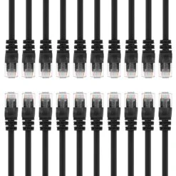Cat5e Ethernet Patch Cable - Snagless RJ45, Stranded, 350Mhz, UTP, Pure Bare Copper Wire, 24AWG - Black(Gearit Cat5e Ethernet Patch Cable Snagless Rj45 Stranded 350mhz Utp Pure Bare Copper Wire 24awg Black) -GEARit Store 81Z3K 2BMgexL. SL1500