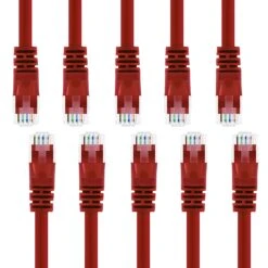 Cat6 Ethernet Patch Cable - Snagless RJ45, Stranded, 550Mhz, UTP, Pure Bare Copper Wire, 24AWG- Red(Gearit Cat6 Ethernet Patch Cable Snagless Rj45 Stranded 550mhz Utp Pure Bare Copper Wire 24awg Red) -GEARit Store 81d8D8jgOlL. SL1500