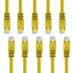 Cat6 Ethernet Patch Cable - Snagless RJ45, Stranded, 550Mhz, UTP, Pure Bare Copper Wire, 24AWG- Yellow(Gearit Cat6 Ethernet Patch Cable Snagless Rj45 Stranded 550mhz Utp Pure Bare Copper Wire 24awg Yellow) -GEARit Store 81wL9OmiO3L. SL1500