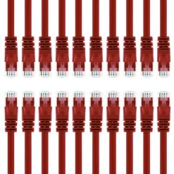 Cat6 Ethernet Patch Cable - Snagless RJ45, Stranded, 550Mhz, UTP, Pure Bare Copper Wire, 24AWG- Red(Gearit Cat6 Ethernet Patch Cable Snagless Rj45 Stranded 550mhz Utp Pure Bare Copper Wire 24awg Red) -GEARit Store 81xdTGlfdCL. SL1500