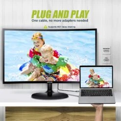 USB-C To DisplayPort Cable, [Thunderbolt 3 Port Compatible] USB Type-C, 4K@60Hz(Gearit Usb C To Displayport Cable Thunderbolt 3 Port Compatible Usb Type C 4k 60hz Compatible For Macbook Pro 2018 2017 Macbook Air Ipad Pro 2018 Surface Book 2 And More) -GEARit Store 91Bz0lKqhuL. SL1500