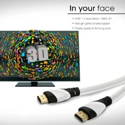 4K HDMI Cable - 35 Feet, 4K Resolution, White(Gearit 35 Feet 4k Hdmi Cable 4k Resolution White) -GEARit Store 91mAr2B0pLL. AC SL1500