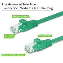 Flexible Soft Boot Cat6 Ethernet Patch Cable, Green(Gearit Cat6 Ethernet Patch Cable Premium Flexible Soft Tab Snagless Rj45 Stranded 550mhz Utp Pure Bare Copper Wire 24awg Green) 19 Flexible Soft Boot Cat6 Ethernet Patch Cable, Green(Gearit Cat6 Ethernet Patch Cable Premium Flexible Soft Tab Snagless Rj45 Stranded 550mhz Utp Pure Bare Copper Wire 24awg Green) -GEARit Store Cat5 Gr 5