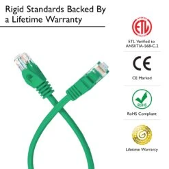 Flexible Soft Boot Cat6 Ethernet Patch Cable, Green(Gearit Cat6 Ethernet Patch Cable Premium Flexible Soft Tab Snagless Rj45 Stranded 550mhz Utp Pure Bare Copper Wire 24awg Green) 21 Flexible Soft Boot Cat6 Ethernet Patch Cable, Green(Gearit Cat6 Ethernet Patch Cable Premium Flexible Soft Tab Snagless Rj45 Stranded 550mhz Utp Pure Bare Copper Wire 24awg Green) -GEARit Store Cat5 Gr 7