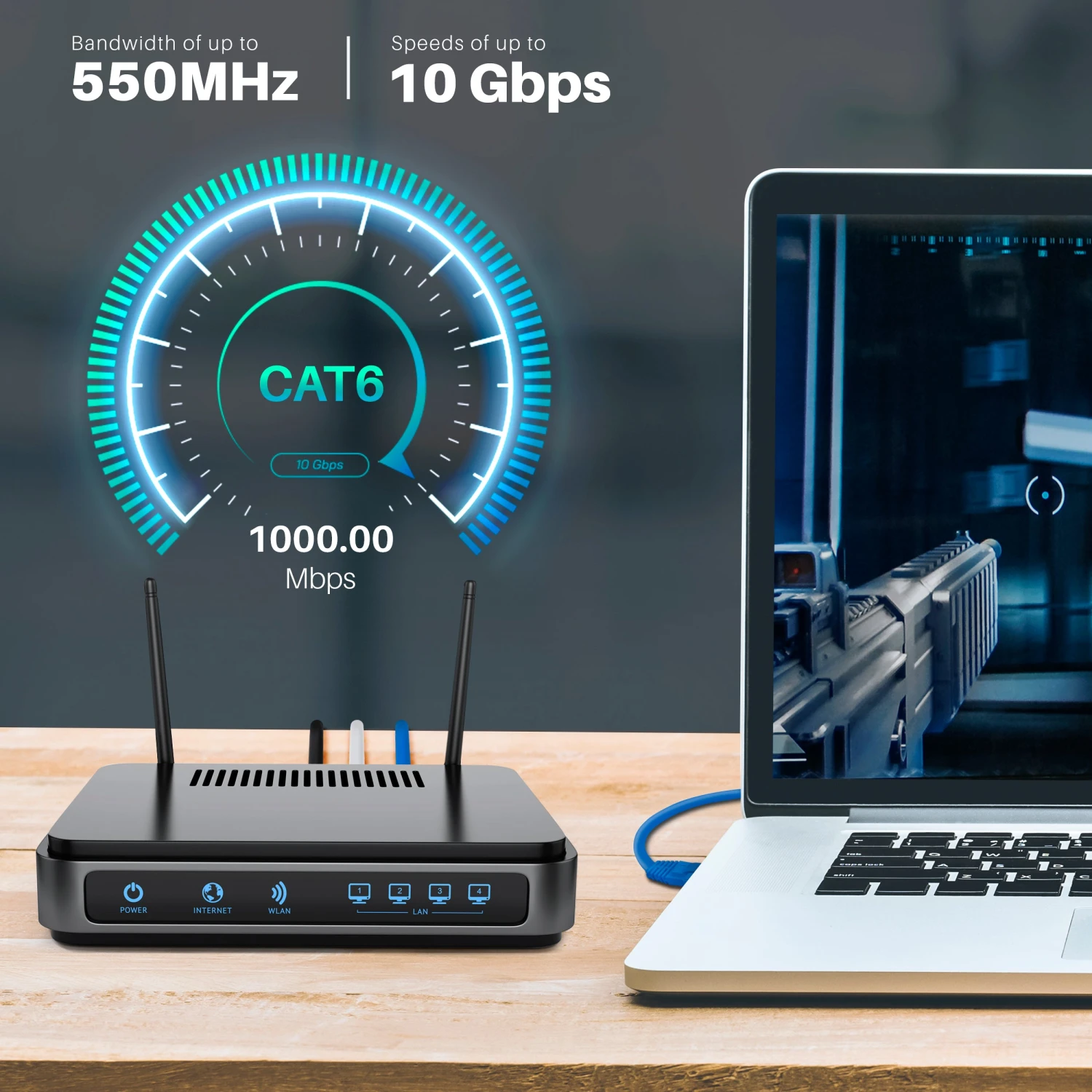 Cat6 Ethernet Patch Cable (2-Pack) - CCA Network Cord - UTP, Black & Blue(Gearit 2 Pack Cat6 Ethernet Patch Cable Cca Network Cord Utp Black Blue) 13 Cat6 Ethernet Patch Cable (2-Pack) - CCA Network Cord - UTP, Black & Blue(Gearit 2 Pack Cat6 Ethernet Patch Cable Cca Network Cord Utp Black Blue) - Image 13