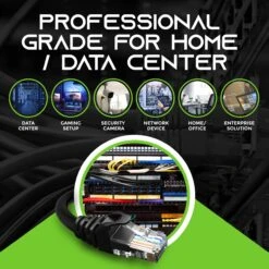 Flexible Soft Boot Cat6 Ethernet Patch Cable, Black(Gearit Cat6 Ethernet Patch Cable Premium Flexible Soft Tab Snagless Rj45 Stranded 550mhz Utp Pure Bare Copper Wire 24awg Black) 13 Flexible Soft Boot Cat6 Ethernet Patch Cable, Black(Gearit Cat6 Ethernet Patch Cable Premium Flexible Soft Tab Snagless Rj45 Stranded 550mhz Utp Pure Bare Copper Wire 24awg Black) -GEARit Store Cat6FlexBlack 2