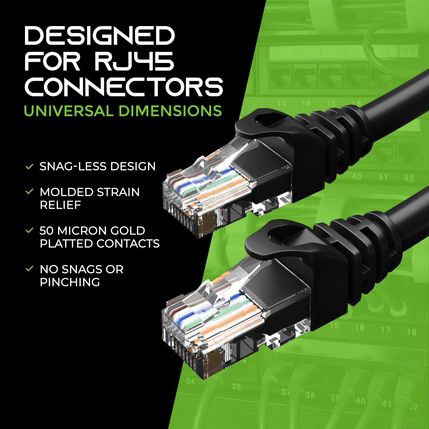 Flexible Soft Boot Cat6 Ethernet Patch Cable, Black(Gearit Cat6 Ethernet Patch Cable Premium Flexible Soft Tab Snagless Rj45 Stranded 550mhz Utp Pure Bare Copper Wire 24awg Black) 7 Flexible Soft Boot Cat6 Ethernet Patch Cable, Black(Gearit Cat6 Ethernet Patch Cable Premium Flexible Soft Tab Snagless Rj45 Stranded 550mhz Utp Pure Bare Copper Wire 24awg Black) - Image 7
