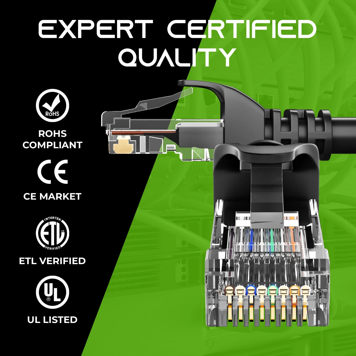 Flexible Soft Boot Cat6 Ethernet Patch Cable, Black(Gearit Cat6 Ethernet Patch Cable Premium Flexible Soft Tab Snagless Rj45 Stranded 550mhz Utp Pure Bare Copper Wire 24awg Black) 6 Flexible Soft Boot Cat6 Ethernet Patch Cable, Black(Gearit Cat6 Ethernet Patch Cable Premium Flexible Soft Tab Snagless Rj45 Stranded 550mhz Utp Pure Bare Copper Wire 24awg Black) - Image 6