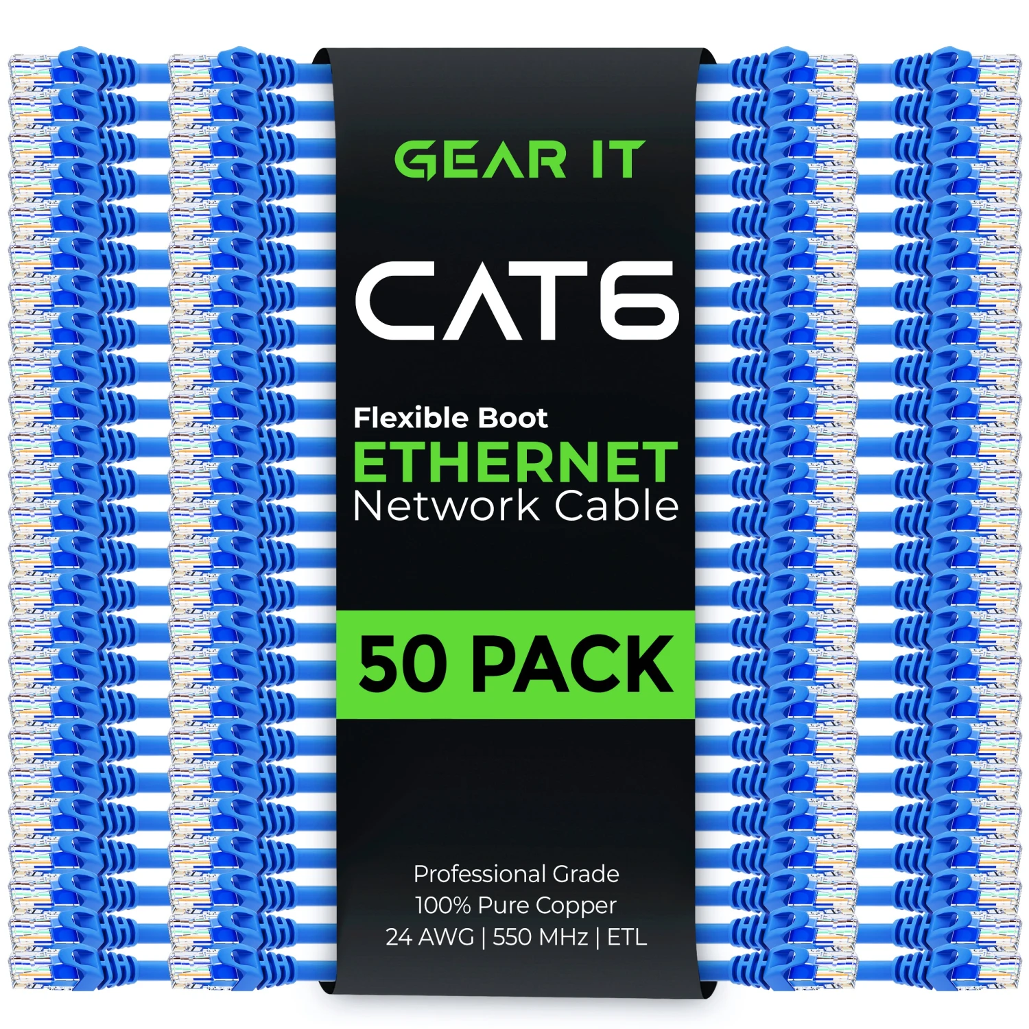 Flexible Soft Boot Cat6 Ethernet Patch Cable, Blue(Gearit Cat6 Ethernet Patch Cable Premium Flexible Soft Tab Snagless Rj45 Stranded 550mhz Utp Pure Bare Copper Wire 24awg Blue) 11 Flexible Soft Boot Cat6 Ethernet Patch Cable, Blue(Gearit Cat6 Ethernet Patch Cable Premium Flexible Soft Tab Snagless Rj45 Stranded 550mhz Utp Pure Bare Copper Wire 24awg Blue) - Image 11