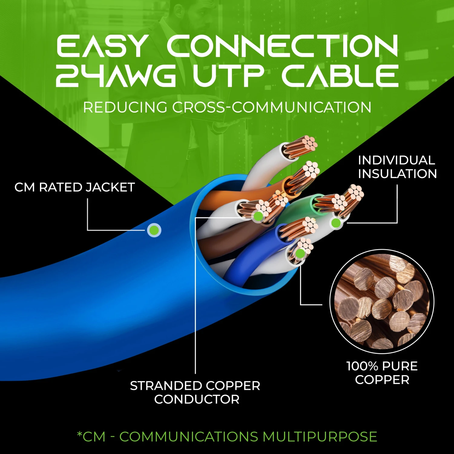Flexible Soft Boot Cat6 Ethernet Patch Cable, Blue(Gearit Cat6 Ethernet Patch Cable Premium Flexible Soft Tab Snagless Rj45 Stranded 550mhz Utp Pure Bare Copper Wire 24awg Blue) 2 Flexible Soft Boot Cat6 Ethernet Patch Cable, Blue(Gearit Cat6 Ethernet Patch Cable Premium Flexible Soft Tab Snagless Rj45 Stranded 550mhz Utp Pure Bare Copper Wire 24awg Blue) - Image 2