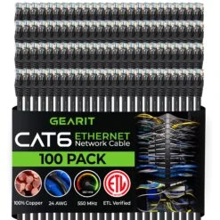 Cat 6 Ethernet Patch Cable (100-Pack)(Cat 6 Ethernet Patch Cable 100 Pack)