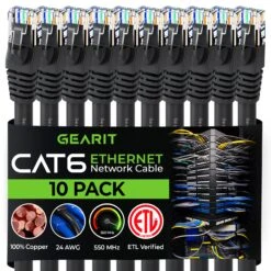 Cat 6 Ethernet Patch Cable (10-Pack)(Cat 6 Ethernet Patch Cable 10 Pack)