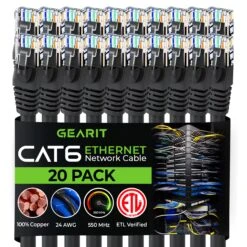 Cat 6 Ethernet Patch Cable (20-Pack)(Cat 6 Ethernet Patch Cable 20 Pack)