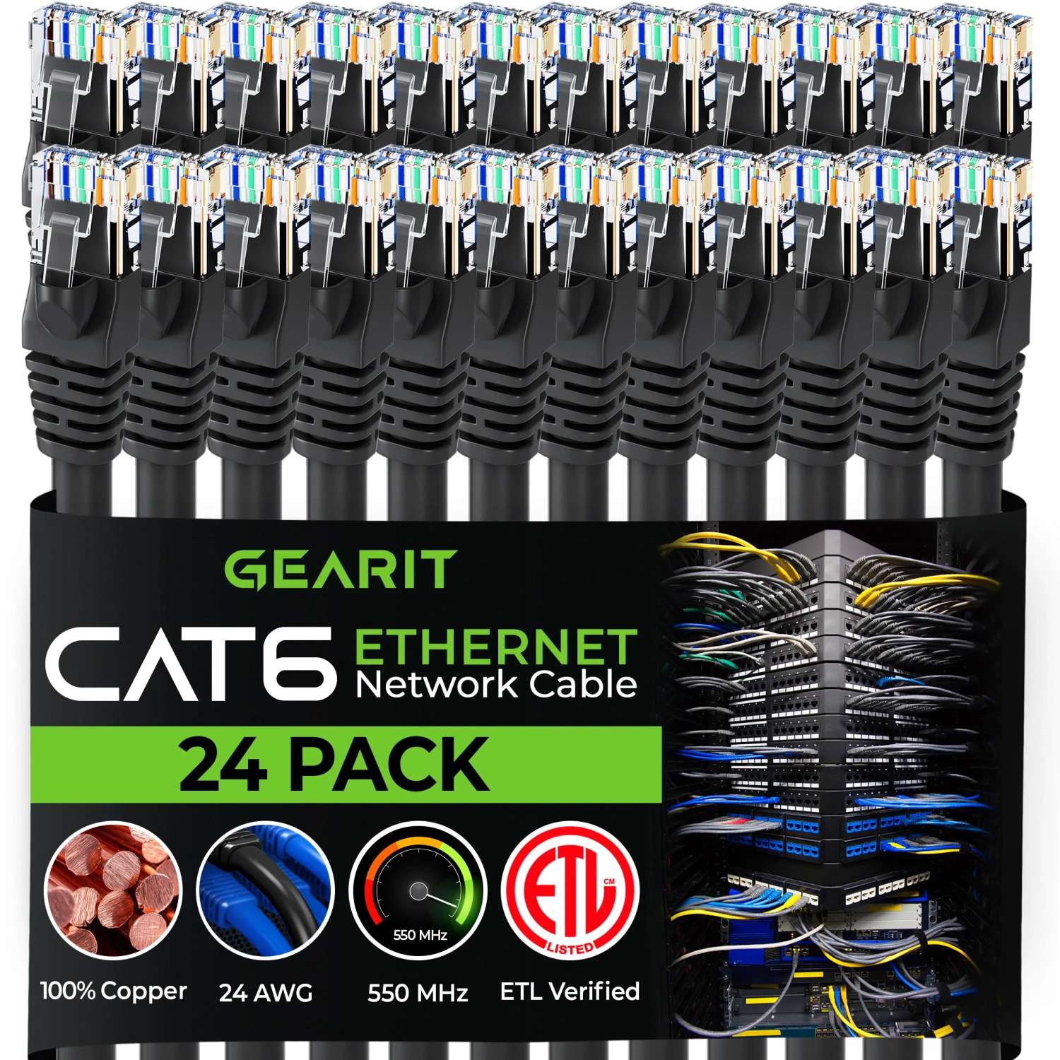 Cat 6 Ethernet Patch Cable (24-Pack)(Cat 6 Ethernet Patch Cable 24 Pack) 1 Cat 6 Ethernet Patch Cable (24-Pack)(Cat 6 Ethernet Patch Cable 24 Pack)