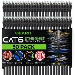 Cat 6 Ethernet Patch Cable (50-Pack)(Cat 6 Ethernet Patch Cable 50 Pack)