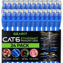 Cat 6 Ethernet Patch Cable (24-Pack)(Cat 6 Ethernet Patch Cable 24 Pack) 29 Cat 6 Ethernet Patch Cable (24-Pack)(Cat 6 Ethernet Patch Cable 24 Pack) -GEARit Store Cat6 BU 24PK