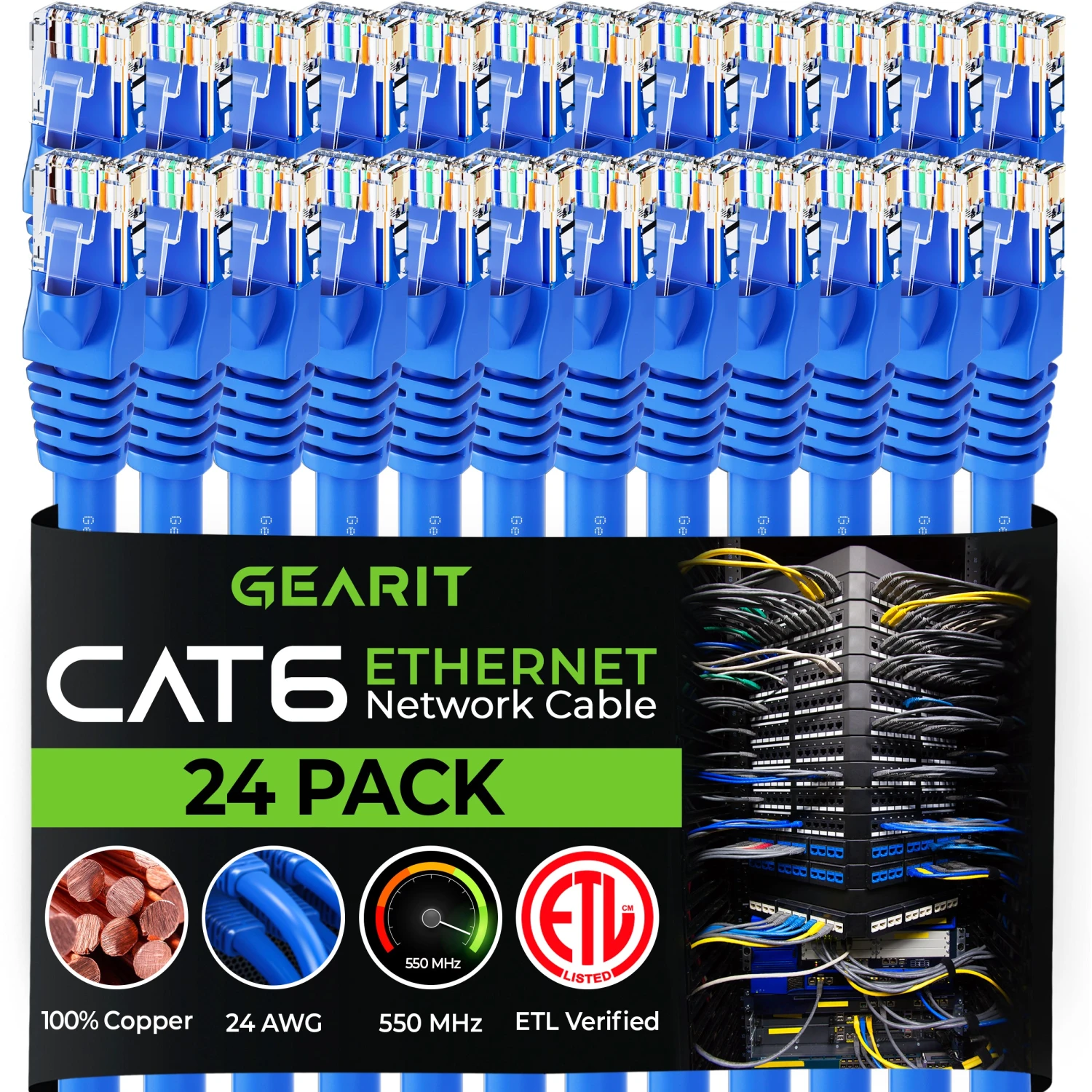 Cat 6 Ethernet Patch Cable (24-Pack)(Cat 6 Ethernet Patch Cable 24 Pack) 10 Cat 6 Ethernet Patch Cable (24-Pack)(Cat 6 Ethernet Patch Cable 24 Pack) - Image 10