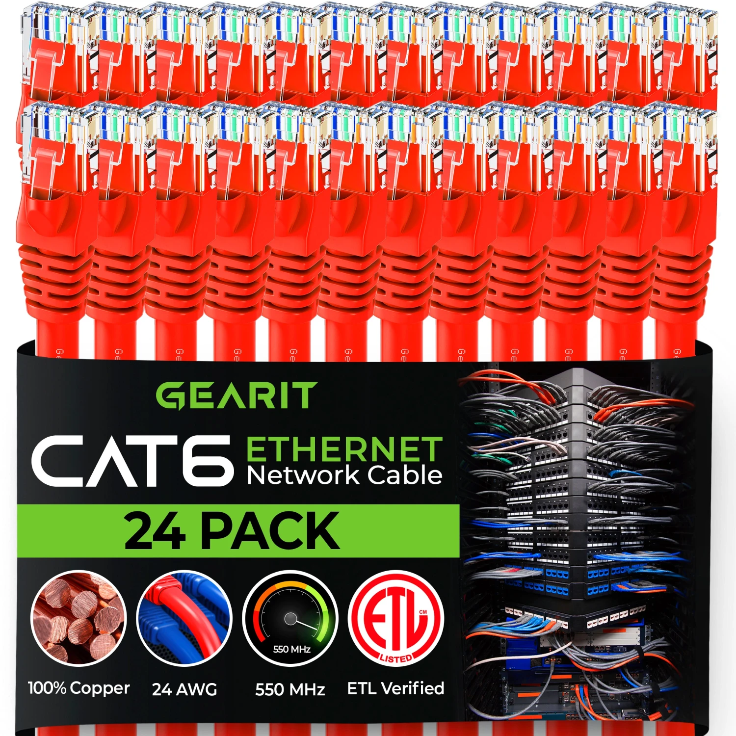 Cat 6 Ethernet Patch Cable (24-Pack)(Cat 6 Ethernet Patch Cable 24 Pack) 19 Cat 6 Ethernet Patch Cable (24-Pack)(Cat 6 Ethernet Patch Cable 24 Pack) - Image 19