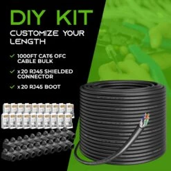 Bulk Cat6 Outdoor Ethernet Cable - DIY Kit(Bulk Cat6 Outdoor Ethernet Cable Diy Kit) 28 Bulk Cat6 Outdoor Ethernet Cable - DIY Kit(Bulk Cat6 Outdoor Ethernet Cable Diy Kit) -GEARit Store Cat6 outdoor 20OFC 201000FT 2