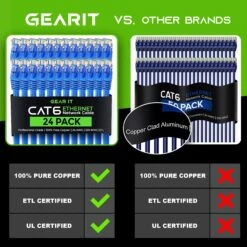 Cat 6 Ethernet Patch Cable (100-Pack)(Cat 6 Ethernet Patch Cable 100 Pack) -GEARit Store Cat6vsOthers 179f2fbd 4b39 42eb b09d 429eb5144d3d