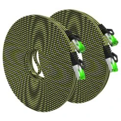 Cat7 Ethernet Cable 33 Feet - 32 AWG Flat Patch Cable - Nylon Braided(Gearit Cat 7 Ethernet Cable 33 Feet 32 Awg Flat Patch Cable Nylon Braided) 24 Cat7 Ethernet Cable 33 Feet - 32 AWG Flat Patch Cable - Nylon Braided(Gearit Cat 7 Ethernet Cable 33 Feet 32 Awg Flat Patch Cable Nylon Braided) -GEARit Store Cat7 33FT 2PK