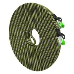 Cat7 Ethernet Cable 50 Feet - 32 AWG Flat Patch Cable - Nylon Braided(Copy Of Gearit Cat 7 Ethernet Cable 25 Feet 32 Awg Flat Patch Cable Nylon Braided)
