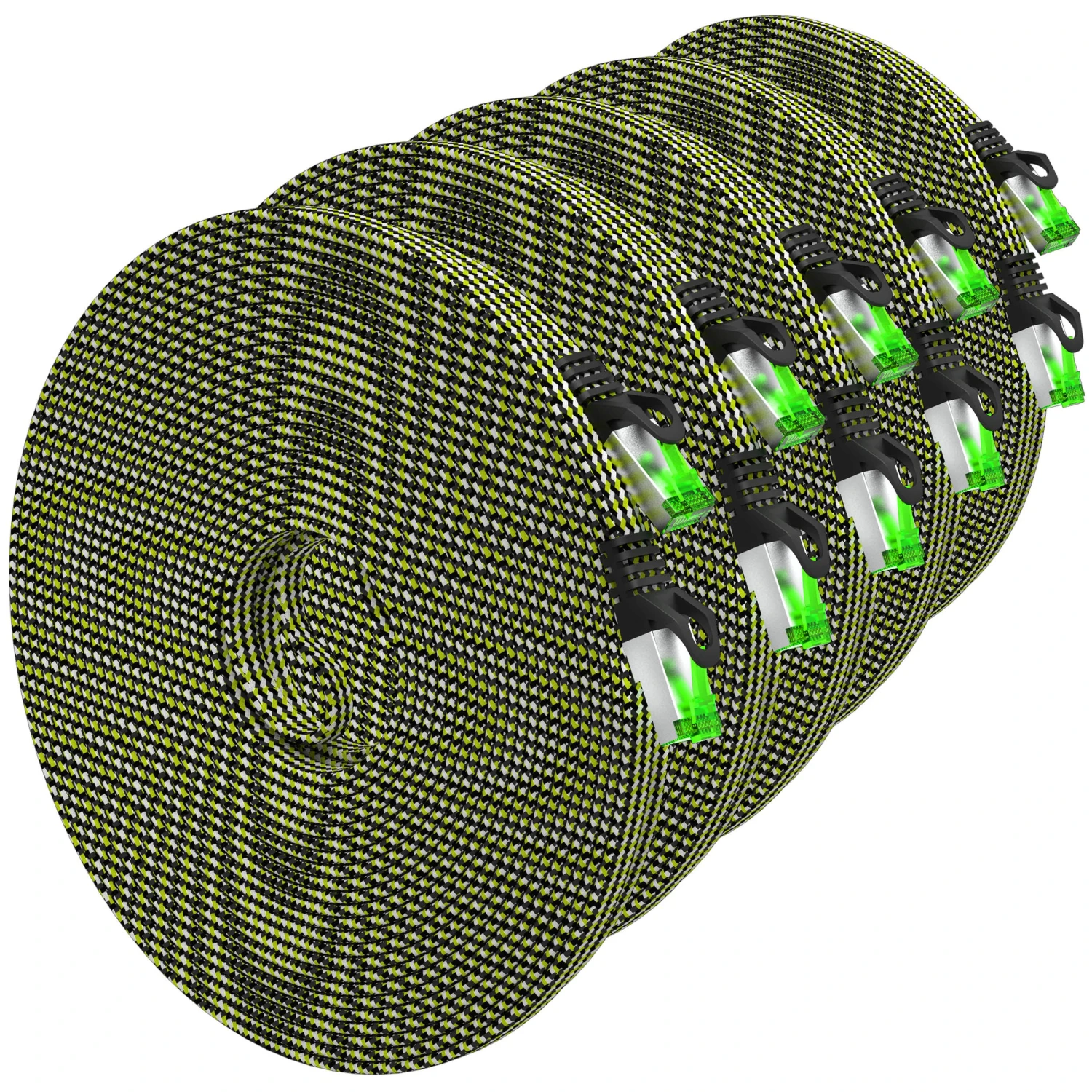 Cat7 Ethernet Cable 50 Feet - 32 AWG Flat Patch Cable - Nylon Braided(Copy Of Gearit Cat 7 Ethernet Cable 25 Feet 32 Awg Flat Patch Cable Nylon Braided) 17 Cat7 Ethernet Cable 50 Feet - 32 AWG Flat Patch Cable - Nylon Braided(Copy Of Gearit Cat 7 Ethernet Cable 25 Feet 32 Awg Flat Patch Cable Nylon Braided) - Image 17
