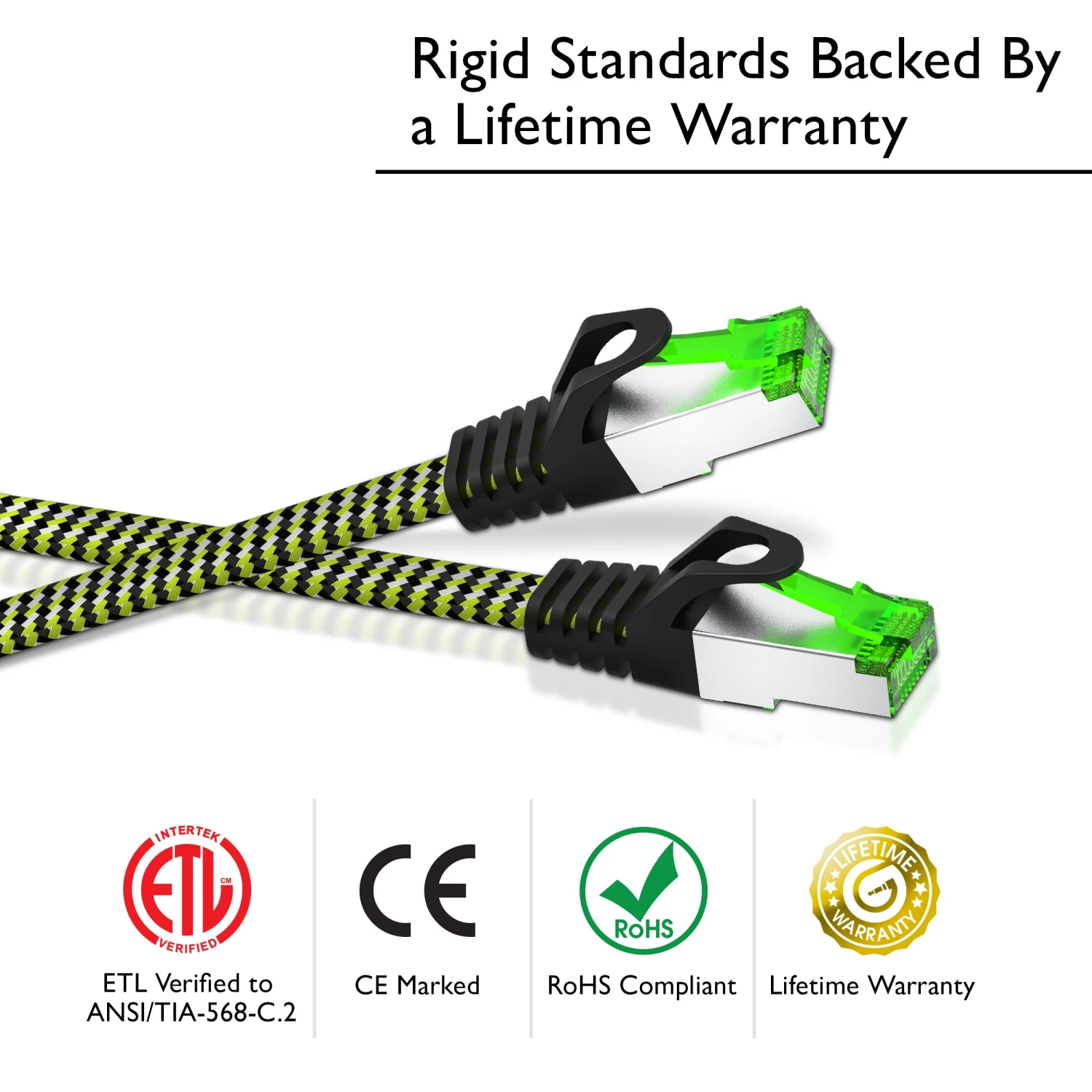 Cat7 Ethernet Cable 33 Feet - 32 AWG Flat Patch Cable - Nylon Braided(Gearit Cat 7 Ethernet Cable 33 Feet 32 Awg Flat Patch Cable Nylon Braided) 14 Cat7 Ethernet Cable 33 Feet - 32 AWG Flat Patch Cable - Nylon Braided(Gearit Cat 7 Ethernet Cable 33 Feet 32 Awg Flat Patch Cable Nylon Braided) - Image 14