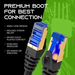 Cat8 Outdoor Ethernet Cable - Waterproof, Direct Burial, In-Ground, LLDPE, Black(Gearit Cat8 Outdoor Ethernet Cable Waterproof Direct Burial In Ground Lldpe Black) 19 Cat8 Outdoor Ethernet Cable - Waterproof, Direct Burial, In-Ground, LLDPE, Black(Gearit Cat8 Outdoor Ethernet Cable Waterproof Direct Burial In Ground Lldpe Black) -GEARit Store Cat8Outdoor 4