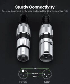 DMX Extension Cable For Stage Lighting 2-Pack, Black(Gearit 2 Pack Dmx Male To Dmx Female Stage Lighting Cable Xlr Compatible Black) 15 DMX Extension Cable For Stage Lighting 2-Pack, Black(Gearit 2 Pack Dmx Male To Dmx Female Stage Lighting Cable Xlr Compatible Black) -GEARit Store DMX BK 5